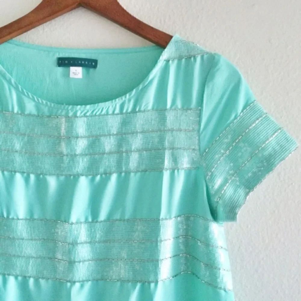💖Mint Green Sequin Top Small